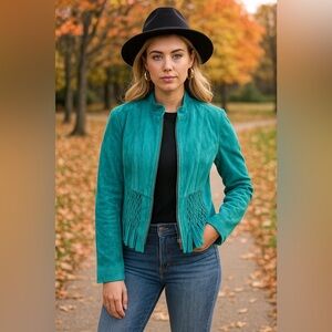 Yvonne de Marie Genuine Suede Leather Jacket – Sz M